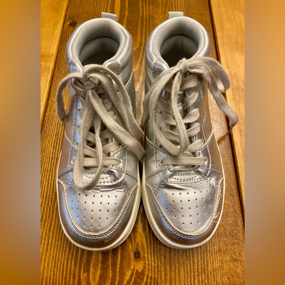 GAP Kids Silver High-Top Sneakers